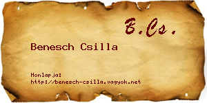 Benesch Csilla névjegykártya